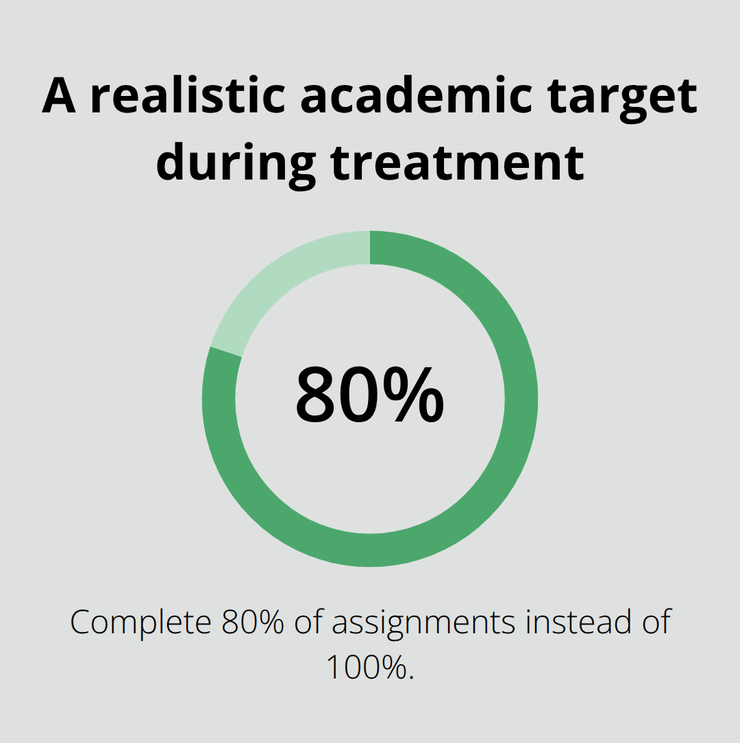 Percentage target for assignment completion while mental health stabilizes