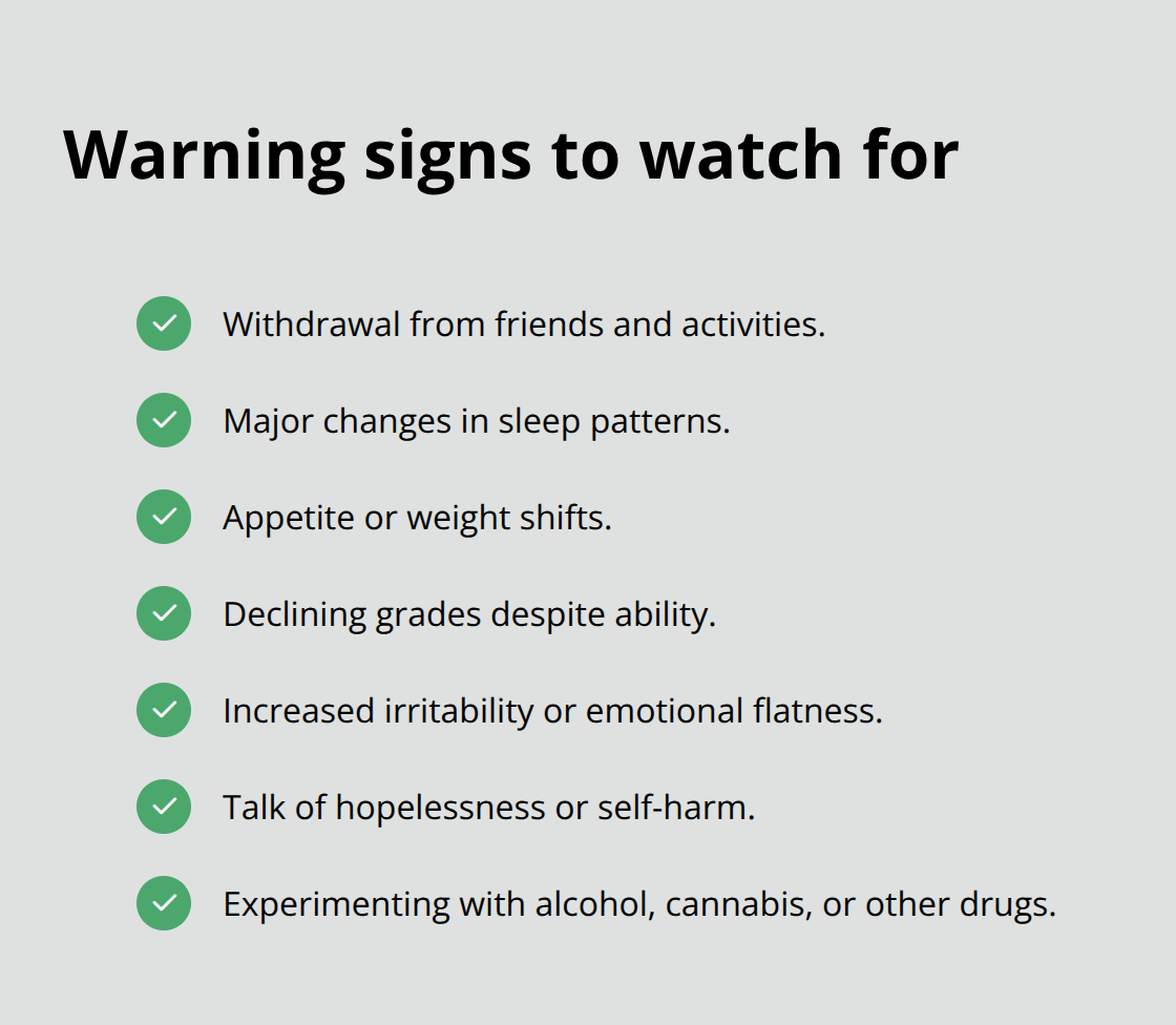 Checklist of common teen mental health warning signs for guardians - guardians teen mental health
