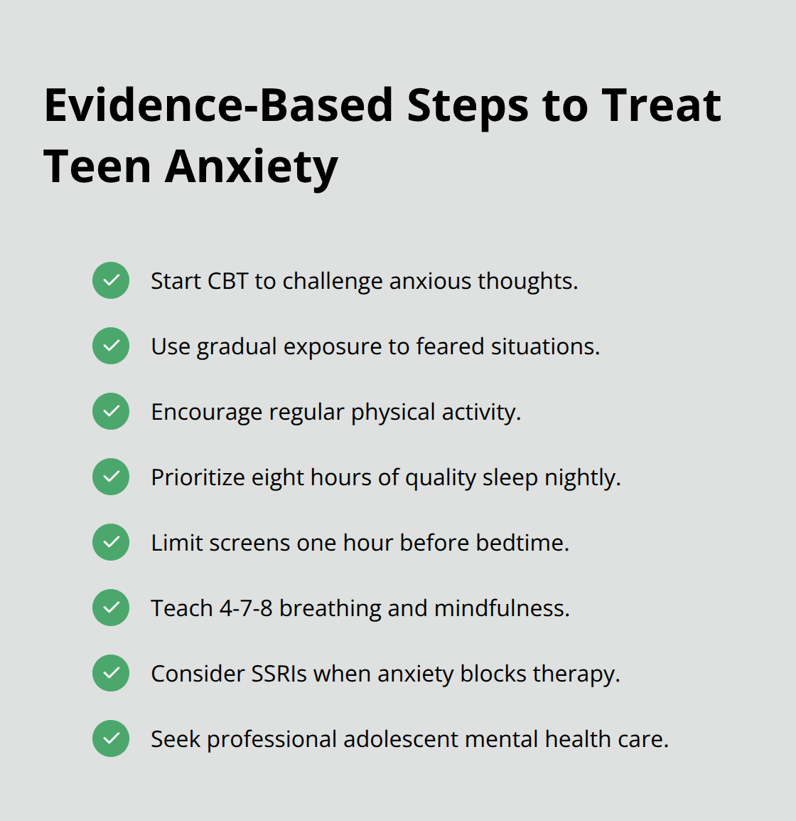 Managing Teen Anxiety Symptoms: From Symptom Recognition To Action Checklist of proven strategies to manage teen anxiety - managing teen anxiety symptoms