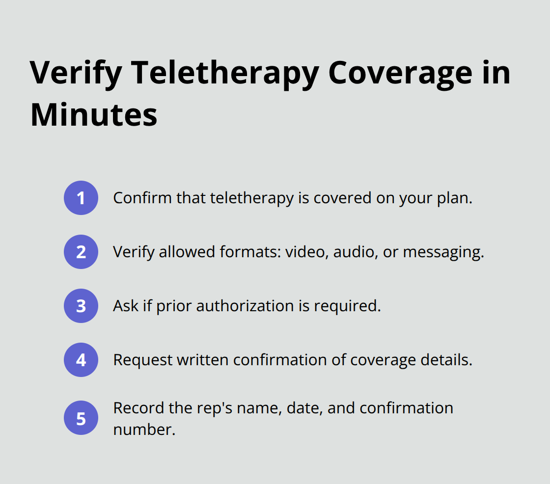 Teen Teletherapy Coverage Options: Navigating Insurance For Mental Health Quick checklist to confirm teletherapy coverage and requirements - teen teletherapy coverage options